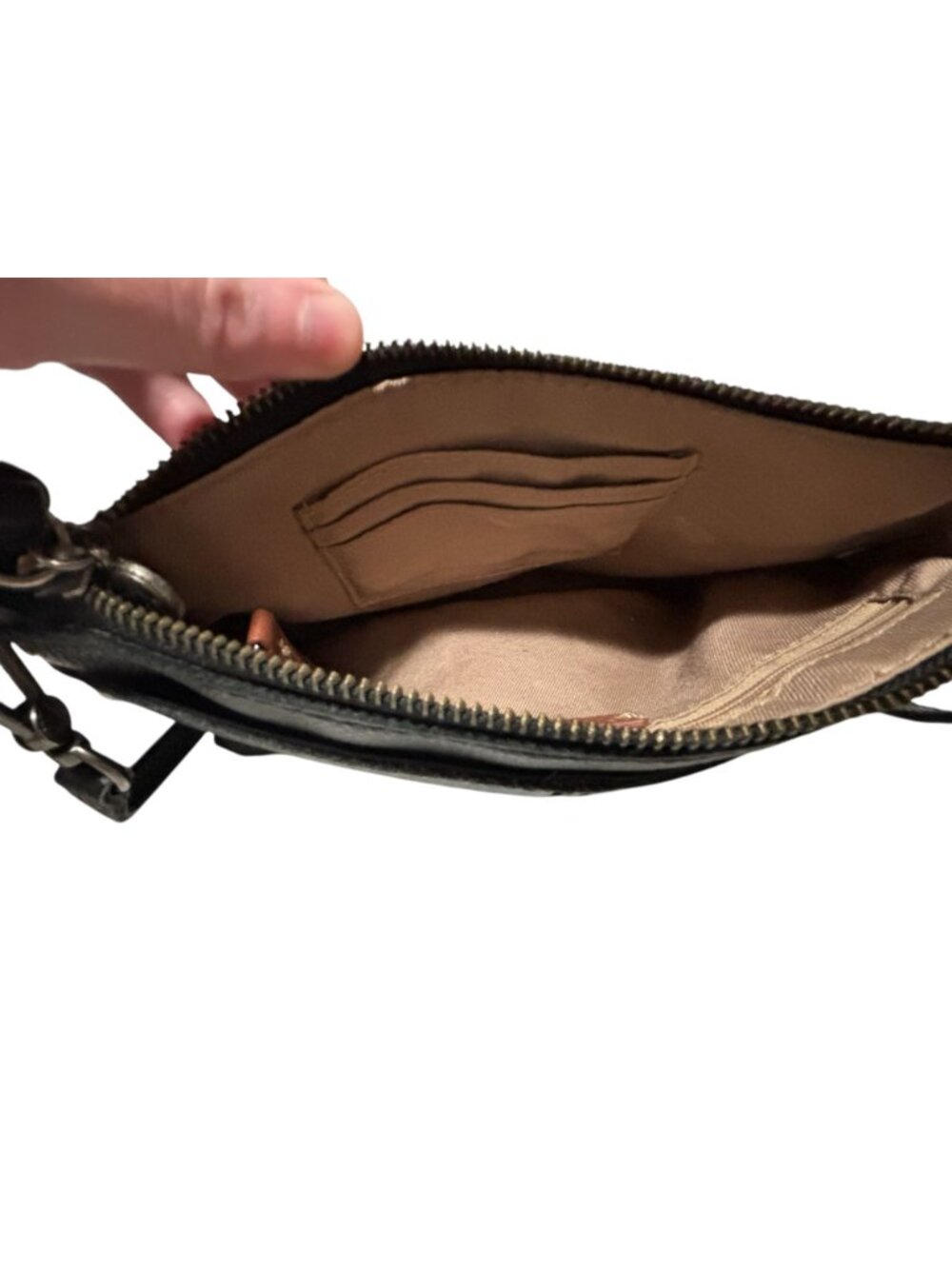 The Sak Black Leather Crossbody Bag Purse Studded Adjustable Removable Strap - Picture 4 of 10